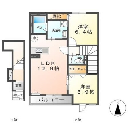 ベルフルールⅠの物件間取画像